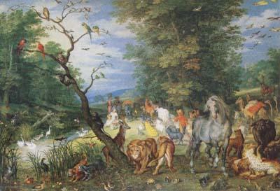 BRUEGHEL, Jan the Elder The Animals entering thte Ark (mk08) oil painting image